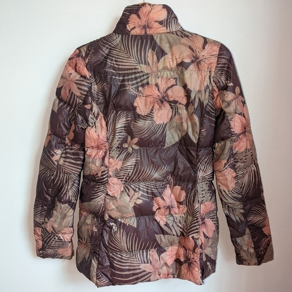 ETAGE Neutrals Floral Bohemian Lightweight Puffer Jacket Size 6 - Picture 13 of 13